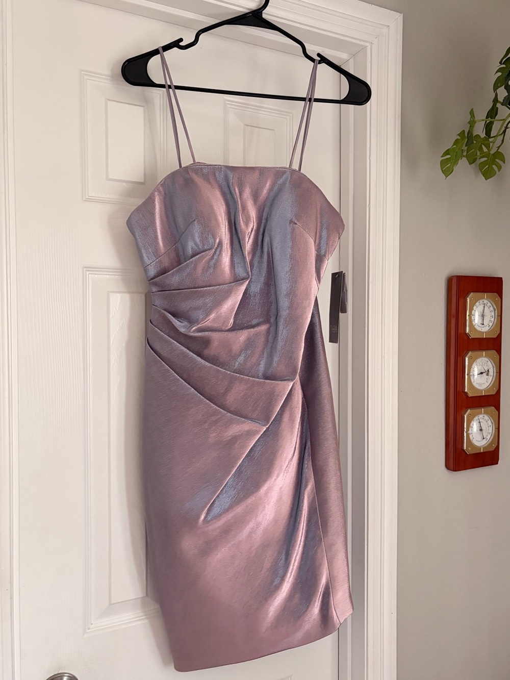 NWT! Theia Couture Cocktail Dress - Metallic Lavender